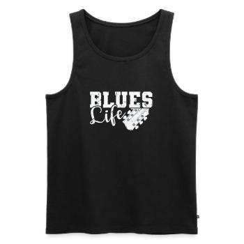 Blues Life Music Trumpet Chicago Blues - Men's Premium Organic Tank Top - black - Front - AI Model Male 178 light (178cm)