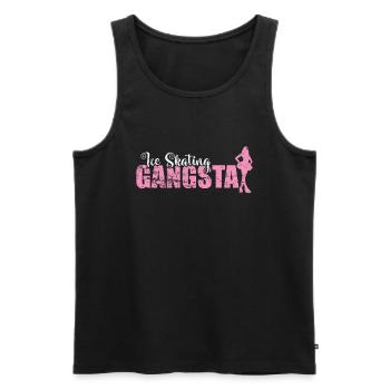 Patinage sur glace Gangsta Femme Rose Patinage sur glace - Débardeur bio Premium Homme - noir - Devant - Michal (187cm)