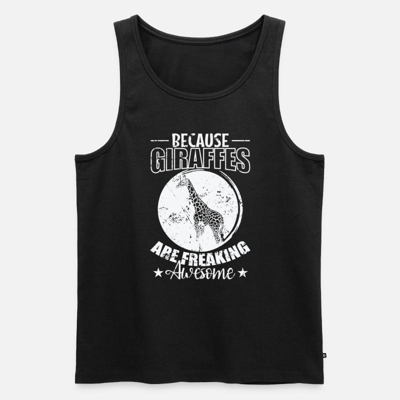 Because Giraffes are freaking awesome - Männer Premium Bio Tank Top - Schwarz