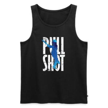 Cricket Pull Shot Sportmoment - Männer Premium Bio Tank Top - Schwarz - Vorne - AI Model Male 178 light (178cm)