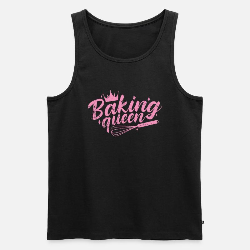 Baking Queen Konditor Torte - Männer Premium Bio Tank Top - Schwarz
