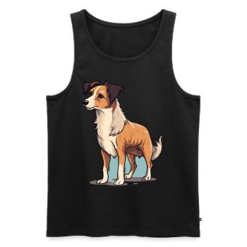 Cute dog design for dog owners - Men's Premium Organic Tank Top - black - Front - AI Model Male 178 light (178cm)