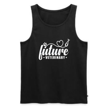 Future Veterinary Beruf - Männer Premium Bio Tank Top - Schwarz - Vorne - AI Model Male 178 light (178cm)