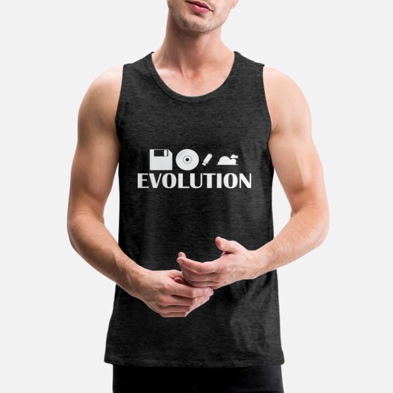 Evolution Diskette CD USB Stick Cloud Männer Premium Bio Tank Top