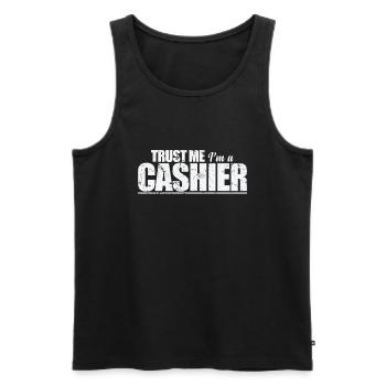 Trust Me I'm a Cashier Supermarkt Verkäufer - Männer Premium Bio Tank Top - Schwarz - Vorne - AI Model Male 178 light (178cm)