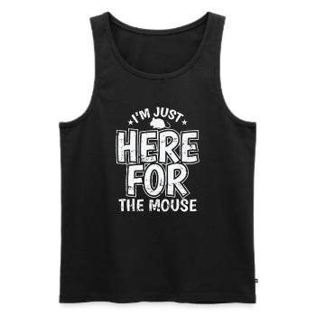 I’m just here for the Mice Haustier - Männer Premium Bio Tank Top - Schwarz - Vorne - Michal (187cm)