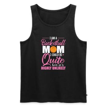 I am a Basketball Mom Frauen Teamsport - Männer Premium Bio Tank Top - Schwarz - Vorne - Michal (187cm)