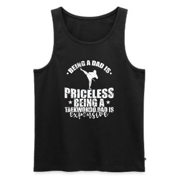 Being a Dad is Priceless Being a Taekwondo Dad - Men's Premium Organic Tank Top - black - Front - AI Model Male 178 light (178cm)