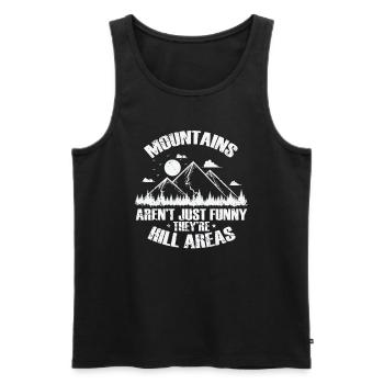 Les montagnes ne sont pas seulement drôles, ce sont des zones de collines - Débardeur bio Premium Homme - noir - Devant - Michal (187cm)