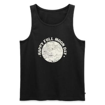 Happy Full Moon Day Nacht Himmel - Männer Premium Bio Tank Top - Schwarz - Vorne - AI Model Male 178 light (178cm)