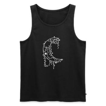 Decorated Moon Night Sky - Men's Premium Organic Tank Top - black - Front - Michal (187cm)