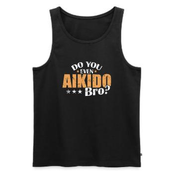 Do you even Aikido Bro? Kampfsport Training - Männer Premium Bio Tank Top - Schwarz - Vorne - AI Model Male 178 light (178cm)