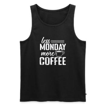 Less Monday more Coffee Caffeine - Men's Premium Organic Tank Top - black - Front - AI Model Male 178 light (178cm)