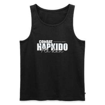 Combat Hapkido 7ème Dan Arts Martiaux Américains - Débardeur bio Premium Homme - noir - Devant - AI Model Male 178 light (178cm)
