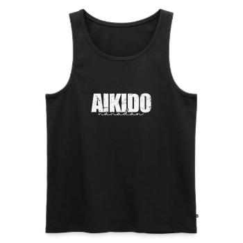 Aikido Nanadan Japanese Martial Arts - Men's Premium Organic Tank Top - black - Front - AI Model Male 178 light (178cm)