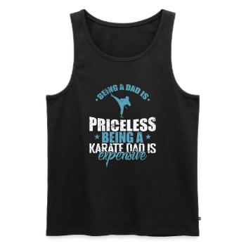 Being a Karate Dad is expensive - Men's Premium Organic Tank Top - black - Front - AI Model Male 178 light (178cm)