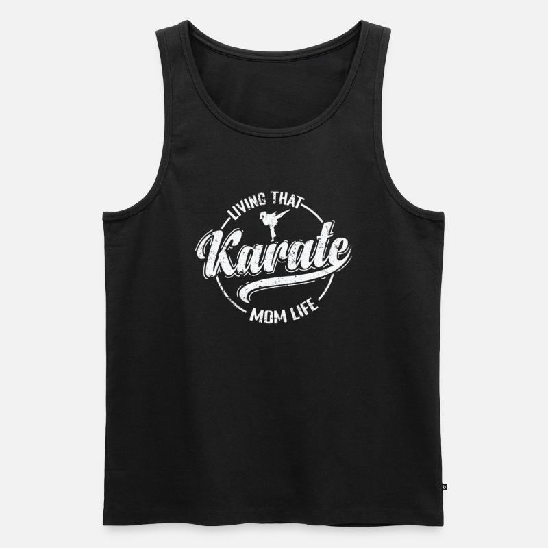 Living that Karate … - Männer Premium Bio Tank Top - Schwarz