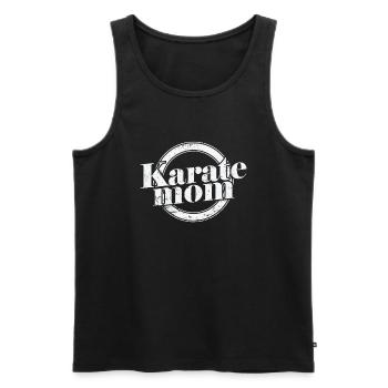 Karate Mom Is The Best Mom - Men's Premium Organic Tank Top - black - Front - AI Model Male 178 light (178cm)