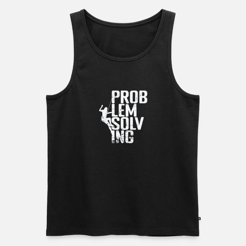 Problem Solving Bouldering - Men's Premium Organic Tank Top - black