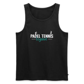 Légende du padel - Débardeur bio Premium Homme - noir - Devant - AI Model Male 178 light (178cm)