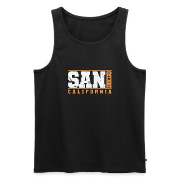 San Diego California Stadt in den USA - Männer Premium Bio Tank Top - Schwarz - Vorne - AI Model Male 178 light (178cm)