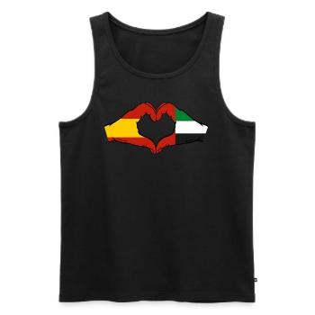 Espagne Émirats arabes unis Drapeau - Débardeur bio Premium Homme - noir - Devant - Michal (187cm)