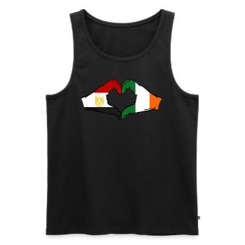 Ägypten Irland Flagge Hände Herzform - Männer Premium Bio Tank Top - Schwarz - Vorne - Michal (187cm)