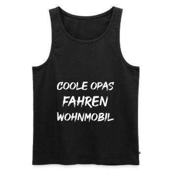 Coole Opas fahren Wohnmobil - Männer Premium Bio Tank Top - Schwarz - Vorne - Michal (187cm)