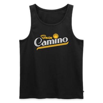 Buen Camino | Camino de Santiago | Santiago - Men's Premium Organic Tank Top - black - Front - AI Model Male 178 light (178cm)