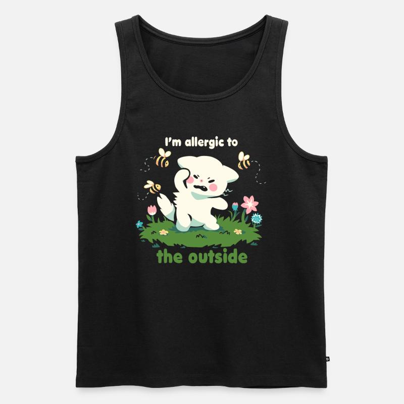 Allergisch gegen Äußerlichkeiten - Männer Premium Bio Tank Top - Schwarz