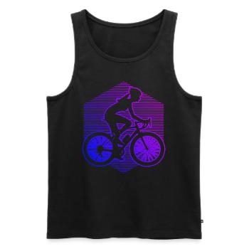 Cyclistes Cyclisme Cyclisme - Débardeur bio Premium Homme - noir - Devant - Michal (187cm)
