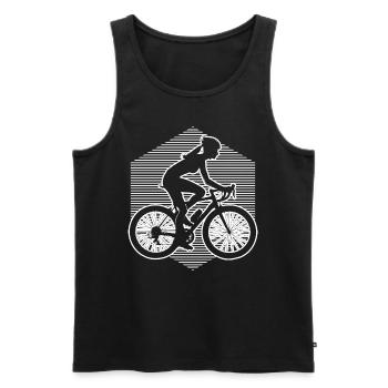 Cyclisme Cyclisme Cyclistes Cyclisme - Débardeur bio Premium Homme - noir - Devant - Michal (187cm)