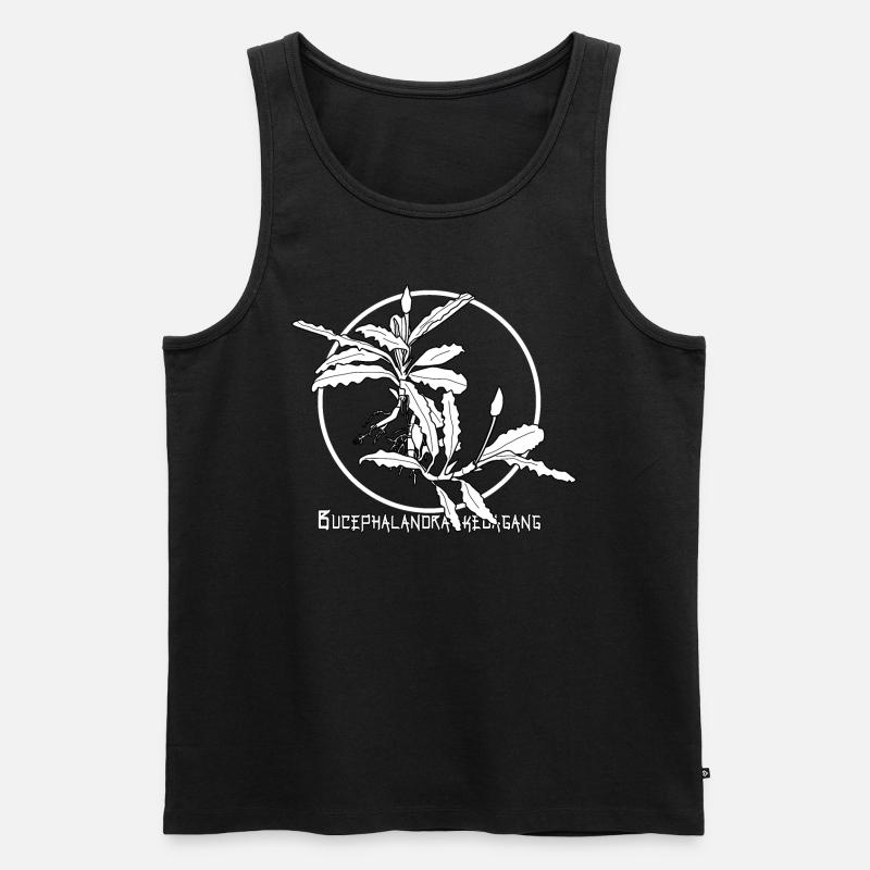 Bucephalandra kedagang - Männer Premium Bio Tank Top - Schwarz