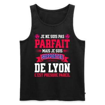Supporter Football Lyon Fier Lyonnais - Débardeur bio Premium Homme - noir - Devant - Michal (187cm)