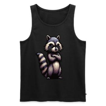 raton laveur ratons laveurs animal de la forêt raton laveur drôle - Débardeur bio Premium Homme - noir - Devant - Michal (187cm)