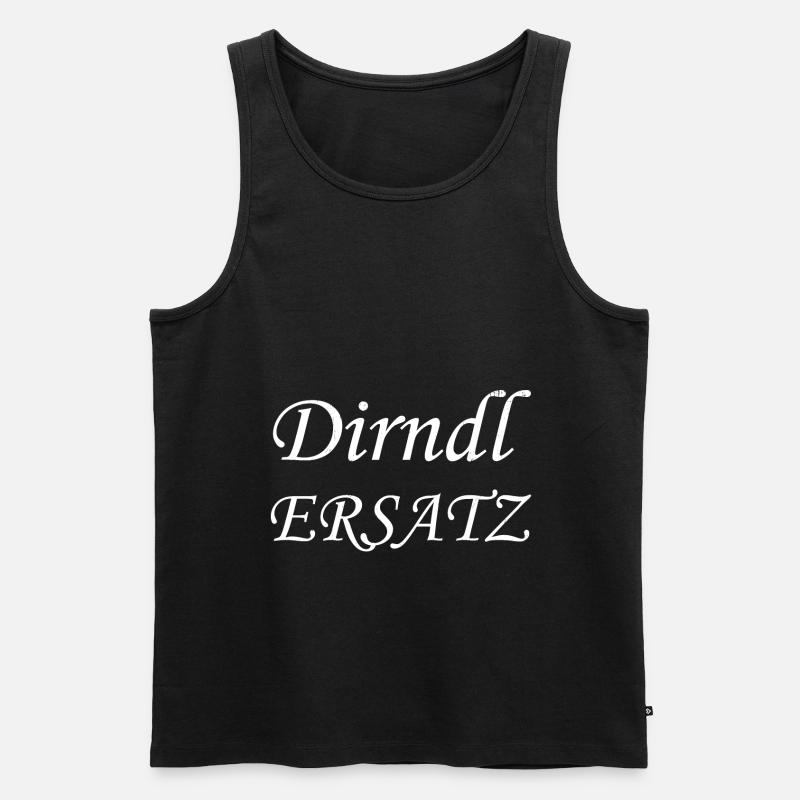 Dirndl ERSATZ - Männer Premium Bio Tank Top - Schwarz