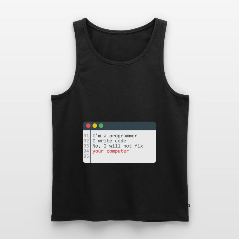 Programmeur HTML Programmation de codage de codeur informatique Débardeur bio Premium Homme