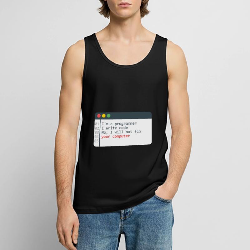 Programmeur HTML Programmation de codage de codeur informatique Débardeur bio Premium Homme