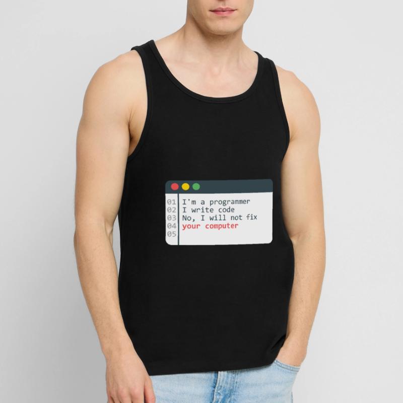 Programmierer HTML Computer Coder Codierung Programmierung Männer Premium Bio Tank Top