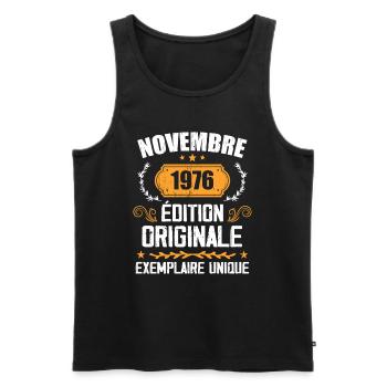 Cadeau D'anniversaire En Novembre 1976 - 1976 - Débardeur bio Premium Homme - noir - Devant - Michal (187cm)