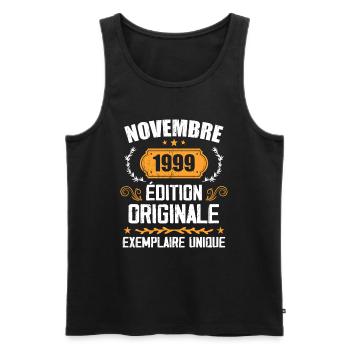 Cadeau D'anniversaire En Novembre 1999 - 1999 - Débardeur bio Premium Homme - noir - Devant - Michal (187cm)