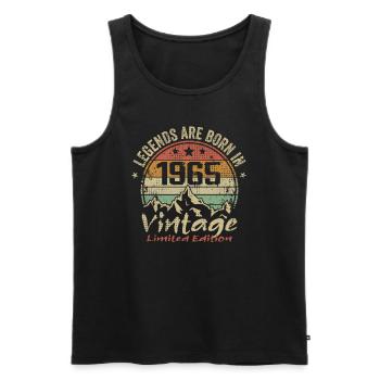 Die Legenden wurden in den Jahren 1965 - 1965 geboren - Männer Premium Bio Tank Top - Schwarz - Vorne - Michal (187cm)