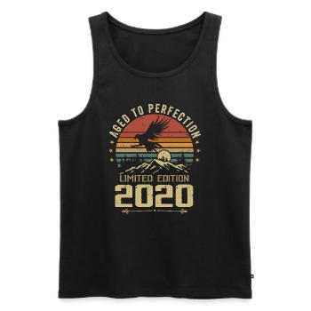 2020 Original Vintage Anniversaire 2020 rétro - Débardeur bio Premium Homme - noir - Devant - Michal (187cm)