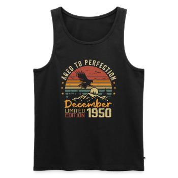 The legends were born in December 1950 - 1950 - Men's Premium Organic Tank Top - black - Front - Michal (187cm)