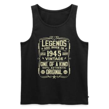 Hergestellt im Jahr 1945 Jahrgang 1945 Jubiläumsgeschenk - Männer Premium Bio Tank Top - Schwarz - Vorne - Michal (187cm)