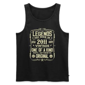 Made In 2011 Vintage Anniversary Gift 2011 - Men's Premium Organic Tank Top - black - Front - Michal (187cm)