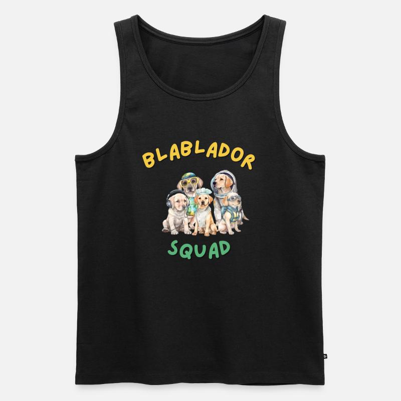 Lablador Squad Labrador - Männer Premium Bio Tank Top - Schwarz