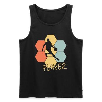 Player, Basketball, Streetball, Bball - Männer Premium Bio Tank Top - Schwarz - Vorne - Michal (187cm)