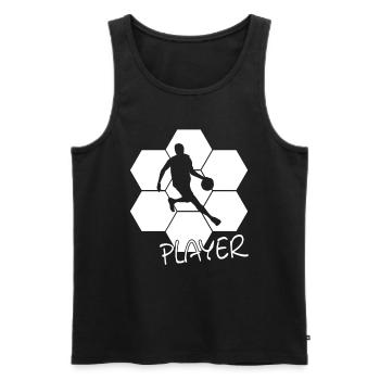 Player Basketball Streetball Bball - Männer Premium Bio Tank Top - Schwarz - Vorne - Michal (187cm)