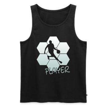 Basketballer Bball Basketball - Männer Premium Bio Tank Top - Schwarz - Vorne - Michal (187cm)